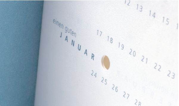 Neujahrspost Kalender mit Mond